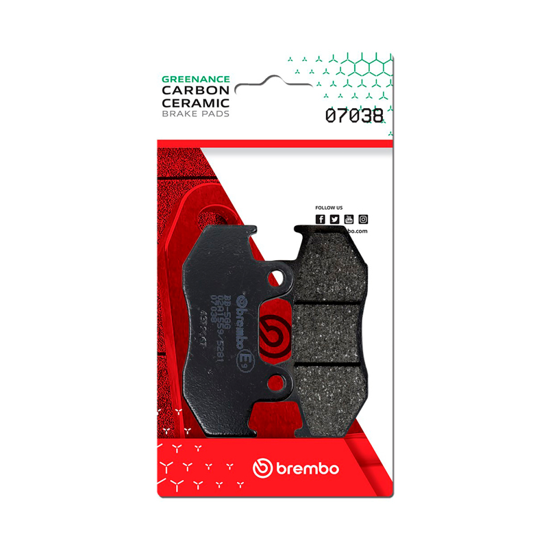 Brembo OE Honda Ch/Honda Ses/Honda Ps/Honda Sh/Honda Lead Carbon Ceramic Brake Pad – Front