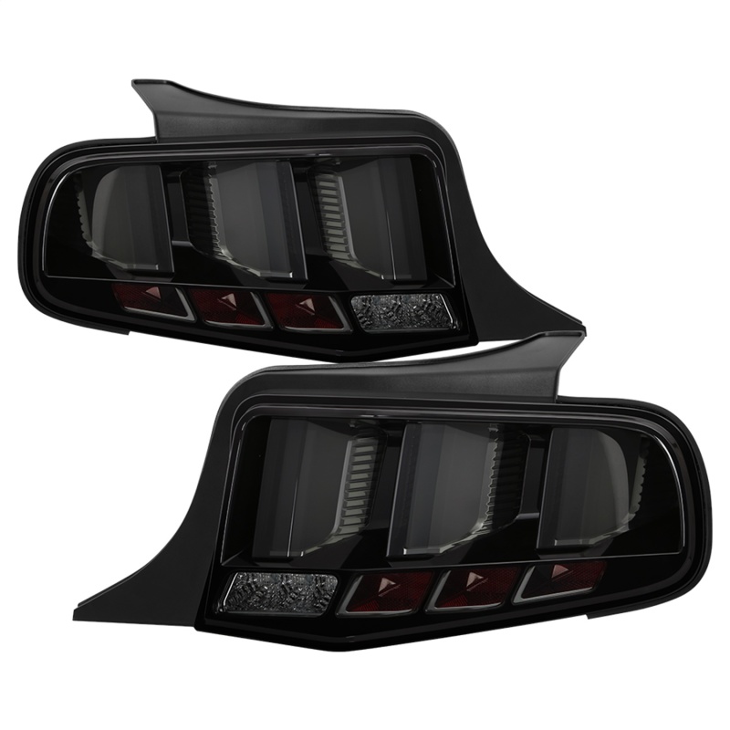 Spyder 10-12 Ford Mustang Light Bar Seq Turn Signal LED Tail Lights – Smoke ALT-YD-FM10-LED-SM