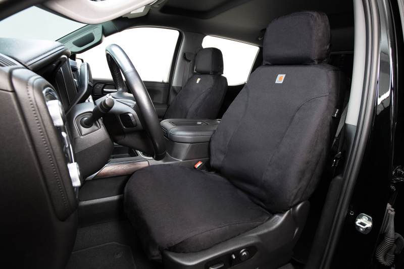 Covercraft 15-18 Ford F150 Carhartt Super Dux SeatSaver Custom Front Row Seat Covers - Black