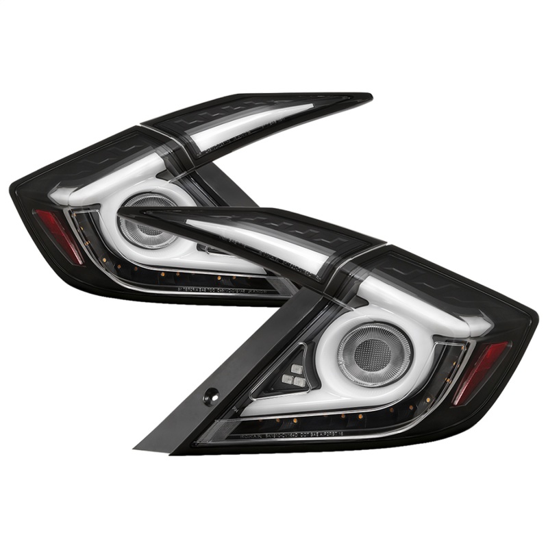 Spyder 16-19 Honda Civic 4 Door Light Bar LED Tail Lights – Black – ALT-YD-HC164D-LB-BK