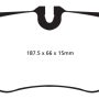 EBC 12-15 Porsche 911 (991) (Cast Iron Rotor only) 3.8 Carrera S Redstuff Rear Brake Pads