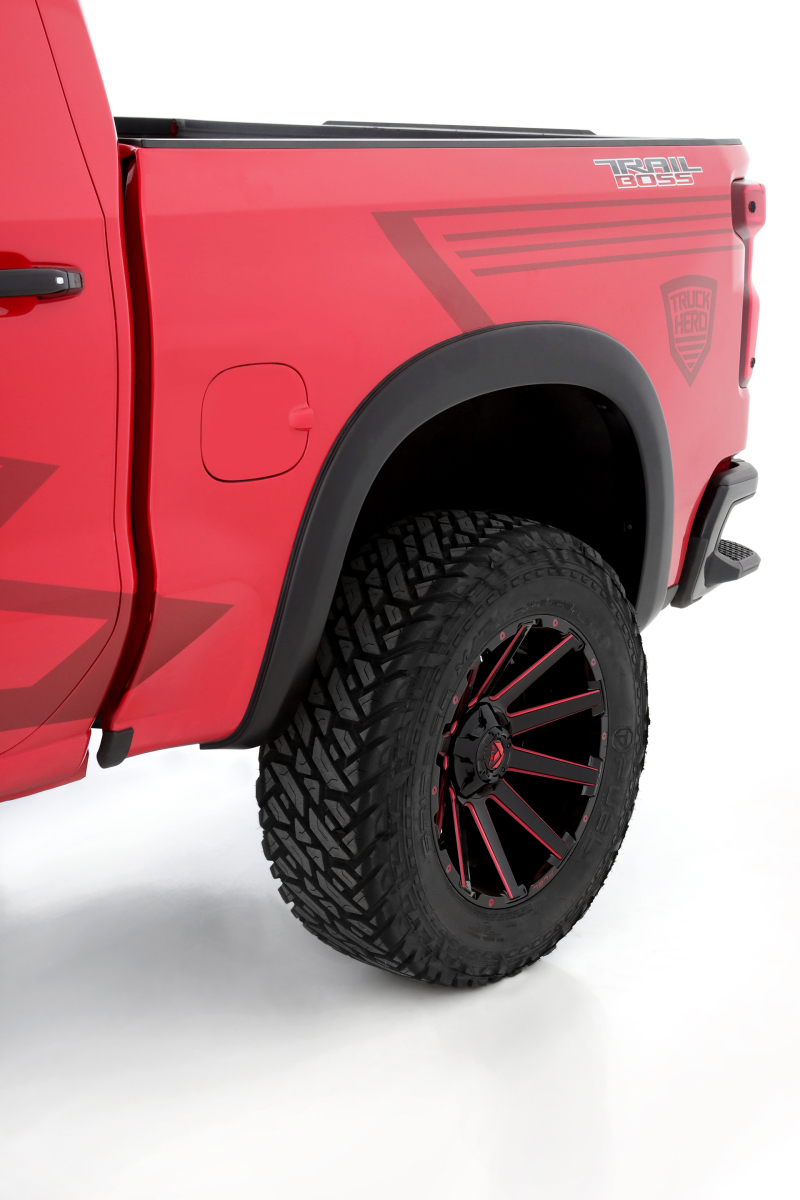 Lund 19-21 Chevy Silverado 1500 SX-Sport Smooth Elite Series Rear Fender Flares – Black (2 Pc.)