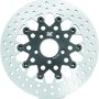 Twin Power 84-17 Big Twin Exc 08-17 FLH FLT Rear 11.5 Floating Rotor Black Mesh