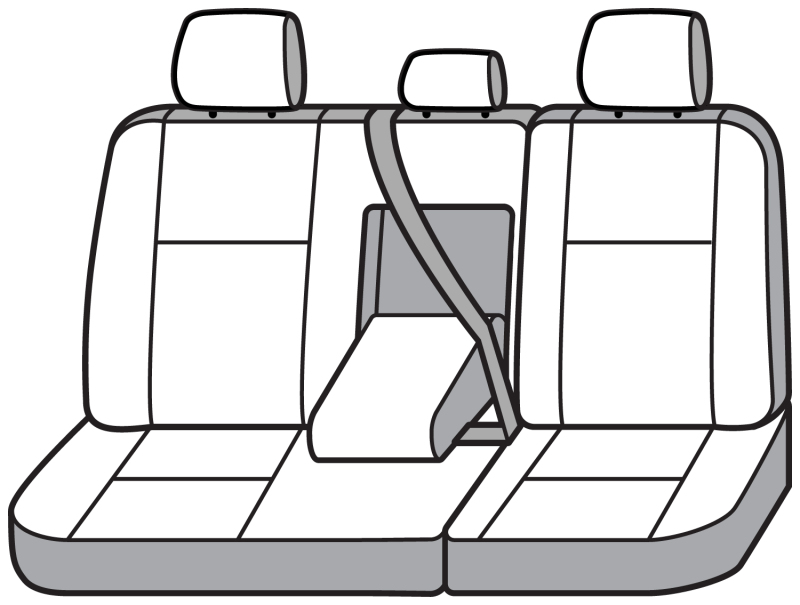 Covercraft 11-24 Dodge Ram Polycotton SeatSaver Custom Second Row Seat Covers - Charcoal