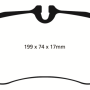EBC 09-12 Porsche 911 (997) (Cast Iron Rotor only) 3.6 Carrera 2 Yellowstuff Front Brake Pads