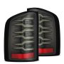 AlphaRex 07-13 Chevrolet Silverado 1500 (Ex. Hybrid Models) LUXX-Series LED Tail Lights Alpha-Black