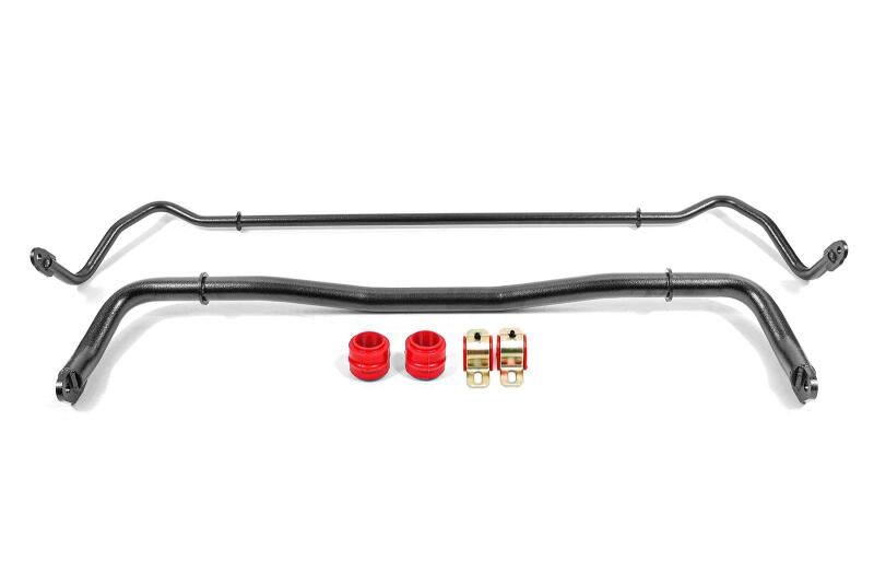 BMR 08-20 Dodge Challenger Front/Rear Sway Bar Kit w/ Bushings – Black Hammertone