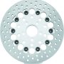 Twin Power 84-17 Big Twin Exc 08-17 FLH FLT Rear 11.5 Floating Rotor Silver Holes