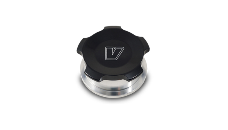 Vibrant 2in OD Aluminum Weld Bungs w/ Anodized Black Aluminum Threaded Cap (incl. O-Ring)