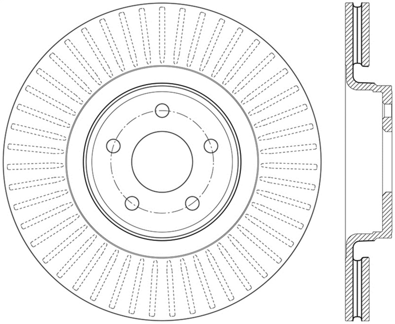 StopTech 14.5+ Ford Focus ST Front Left Slotted Performance Rotor