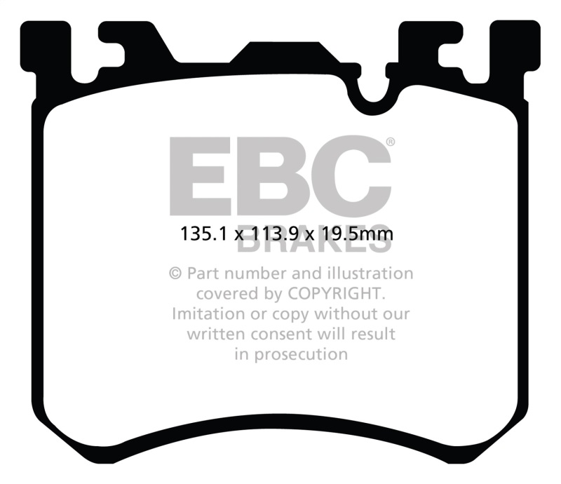 EBC 10-13 BMW X5M 4.4 Twin Turbo Redstuff Front Brake Pads
