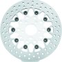Twin Power 08-Up FLH FLT Rear 11.8in Floating Rotor Mesh Silver