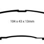 EBC 97-02 Ford Escort 2.0 Yellowstuff Rear Brake Pads