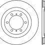 StopTech 10-17 Lexus GX460 / 10-17 Toyota 4Runner Cryo Slotted Front Right Sport Brake Rotor