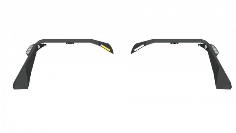 Road Armor 18-21 Jeep Wrangler JL Stealth Wide Front Fender Flare Body Armor w/LED DRL – Tex Blk